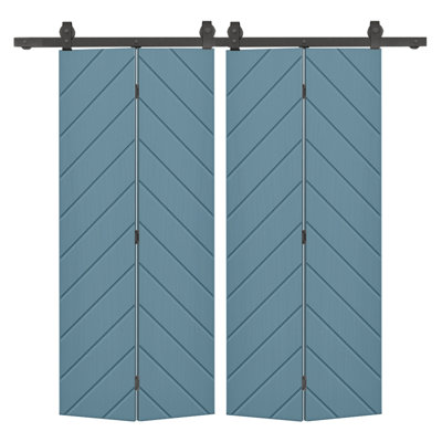 Modern Bi-Fold Barn Door with Sliding Hardware Kit