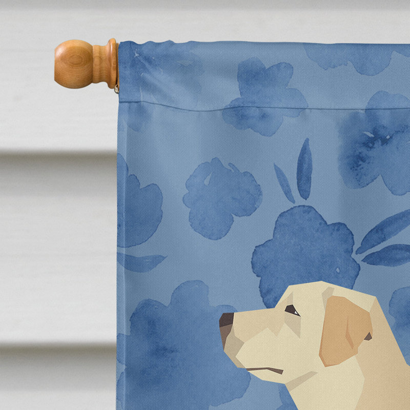 Caniche en polyester à 2 côtés 40 x 28 po standard welcome drapeau maison, Labrador Retriever