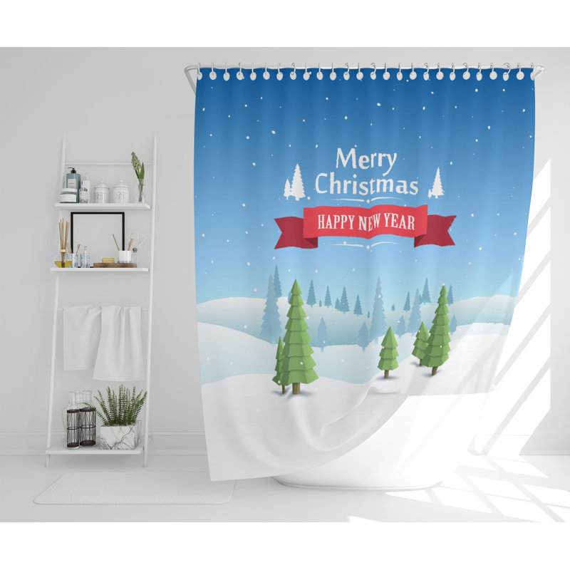 Dennison Polyester Shower Curtain Set