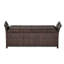 Siège de rangement brun multi pour l'extérieur - et élégant pour terrasse de jardin avec charnière en métal qui rehausse le style