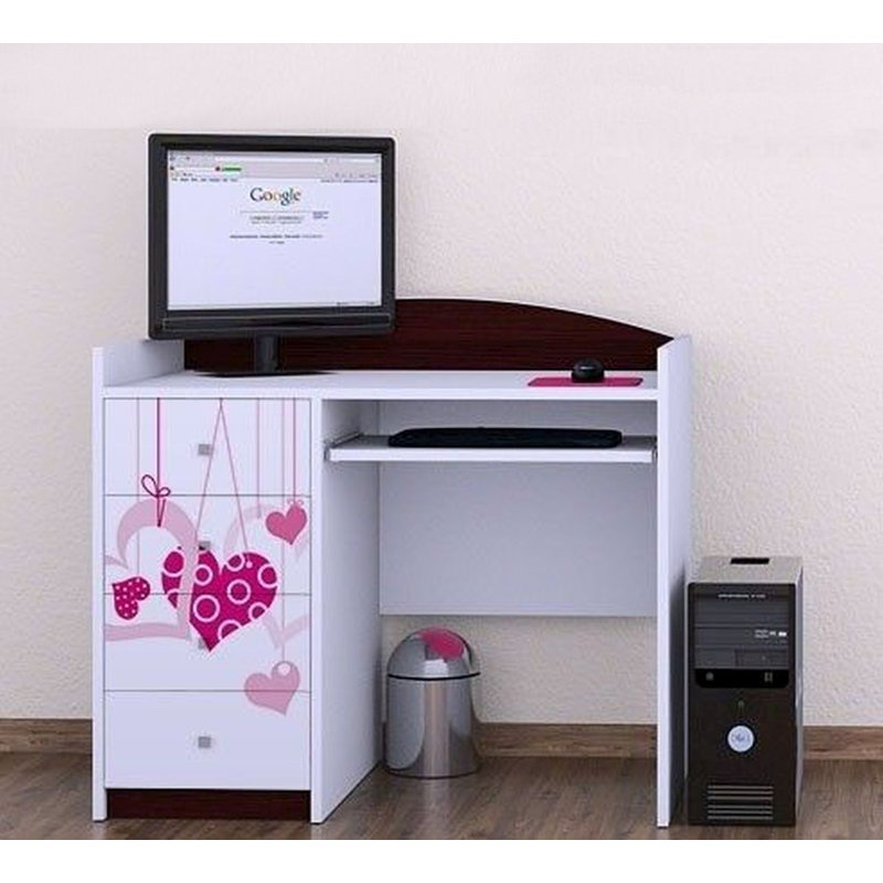 Kermit 100cm Computer Desk, Dark Brown