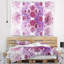 Tapisserie abstraite à motif fractal rose exotique-28496924