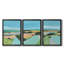 Bright Coloured Countryside I  -Custom Framed  Wrapped Gallery Canvas - 3 Pieces-574227233-574227235