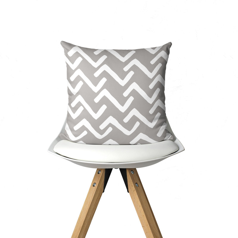 Kizi Abstract Cotton Reversible Pillow Cover, 16" H x 16" W