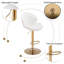  Agapito Modern Adjustable Height Counter Stool Upholstered Velvet Bar Stools with Backrest  -1386544584