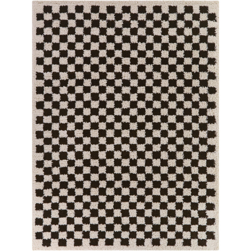 Tapis à poils longs Wingate, Rectangle 7 pi 10 po x 10 pi, Marron foncé