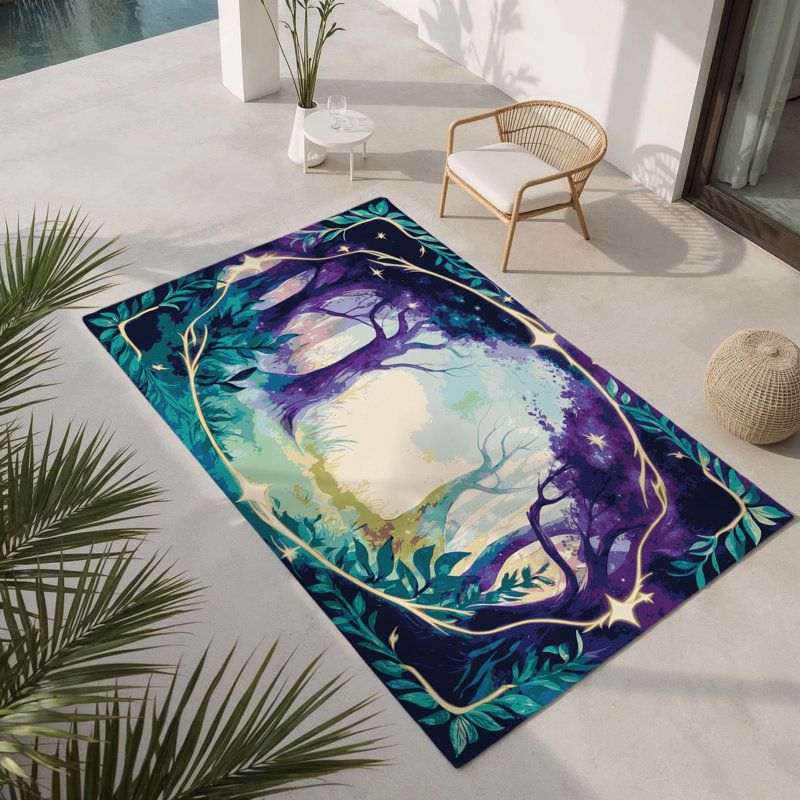 Tapis intérieur et extérieur Spirit Tree, Rectangle 9 pi x 12 pi