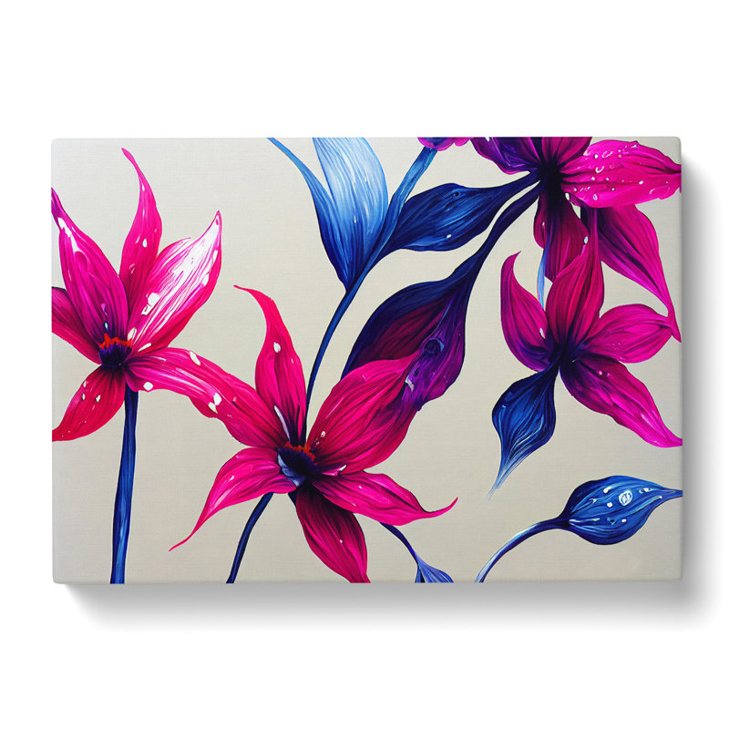 Painted Flowers Vol.1 Abstract - Wrapped Canvas, 50cm H x 76cm W x 3cm D