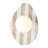 Tivoli 12" Modern Minimalist 1-Light Ovoid Marble Stripe LED Wall Sconce