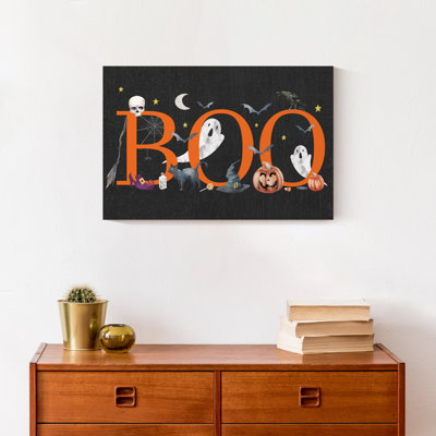 «Boo Halloween», reproduction d'icônes sur toile