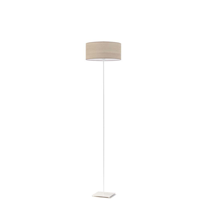 Blynn 150cm Traditional Floor Lamp, White, Beige
