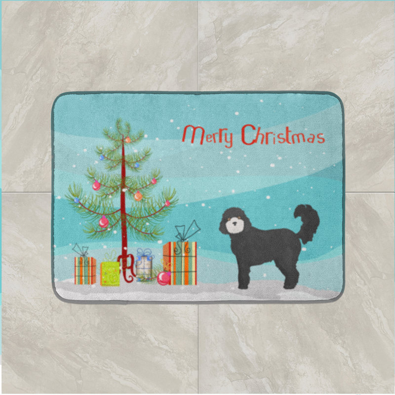 Tapis pour salle de bain chinois, Cockapoo noir