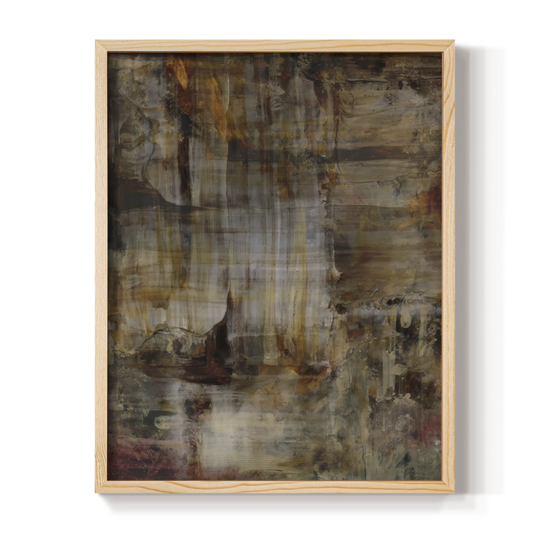 «Molten Patina I», reproduction encadrée - bois massif, Naturel, H 21 po x l 17 po