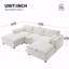 Canapé modulaire Basic, canapé modulaire en chenille avec poches de rangement, ensemble de canapé en U à 5 places avec coussins décoratifs, combinaison libre, canapé Cloud moderne avec 2 repose-pieds mobiles-1029328904