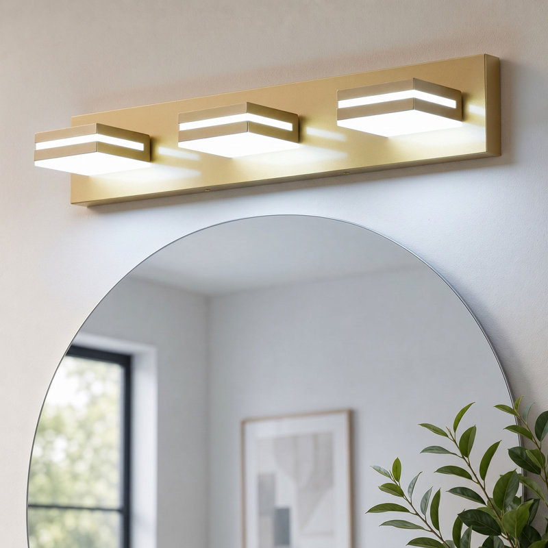 3-Lamp Copper Principal Acrylic LED Vanity Light