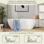 Baignoire de trempage autoportante ovale en acrylique avec drain escamotable et trop-plein 67 po L x 29,5 po-125397150