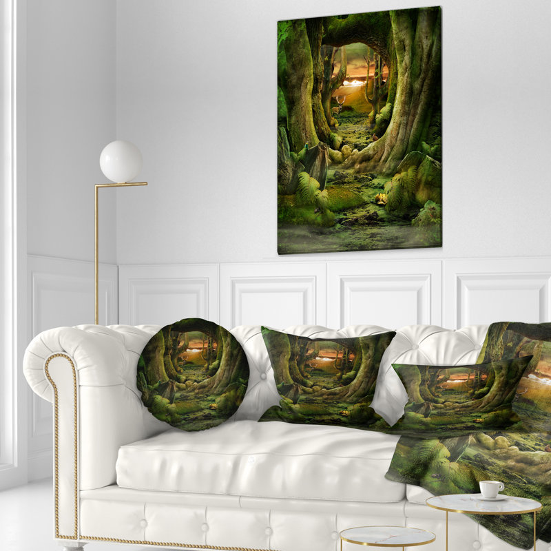 Coussin Green Paradise, Rectangle 12" x 20"