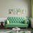 Canapé-causeuse vert avec motif tulipe Canapé deux places rembourré en polyuréthane moderne