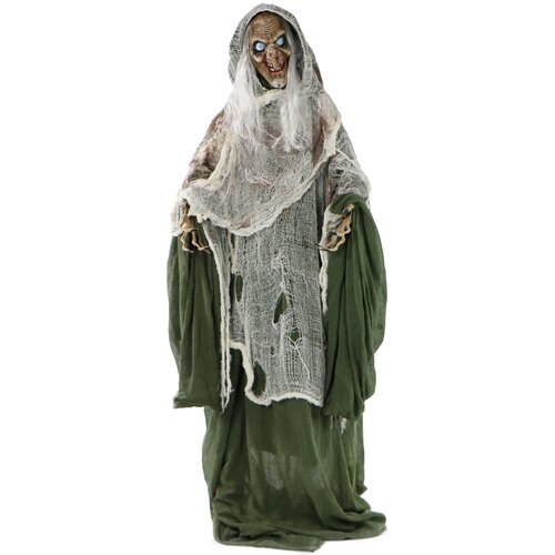 The Holiday Aisle® Talking Evil Witch Prop with Rotating Head Figurine ...