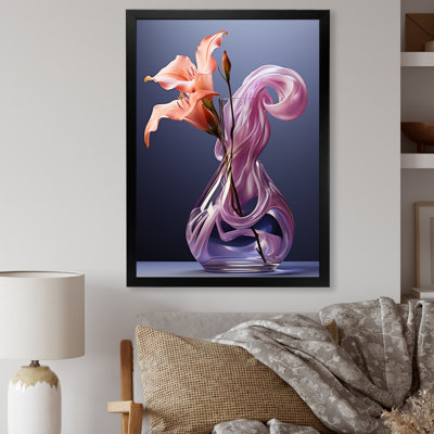 Vase fleur lilas luminance - imprimé