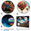 Mosaïque de ballon à air chaud bleu sarcelle - impression sur toile-174436396-174436397