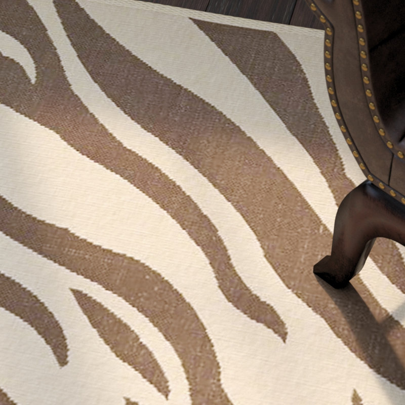 Riskin Performance Animal Print Indoor/Outdoor Area Rug, Square 1'