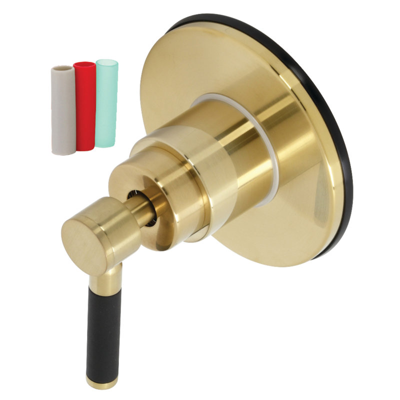 Kingston Brass Kaiser Single-Handle Wall Mount Three-Way Diverter Valve with Trim Kit, Polished Nickel