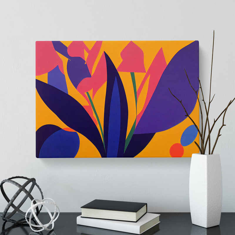Bluebell Flower Abstract - Wrapped Canvas, 40cm H x 60cm W x 3cm D