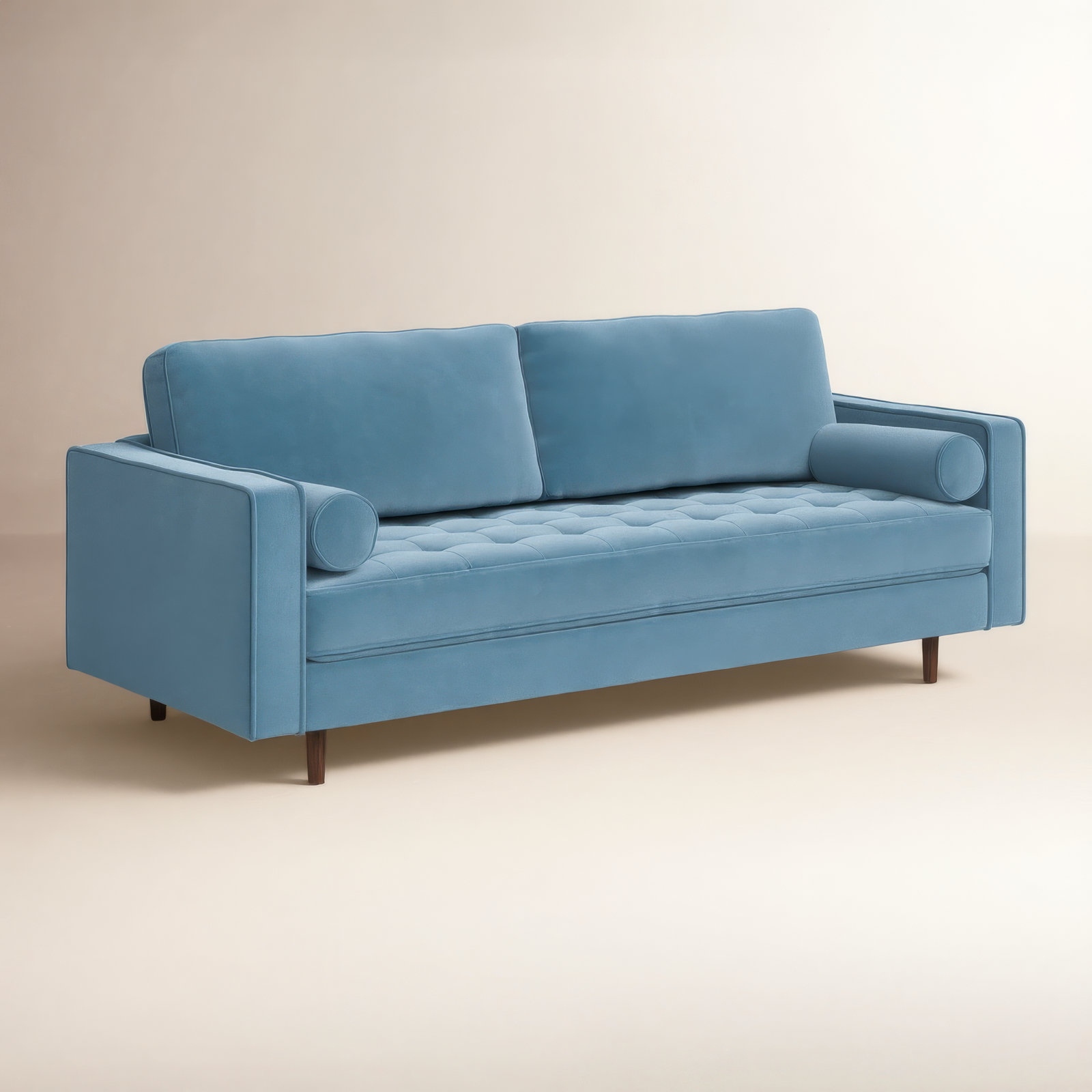 Pritchett 83" Velvet Sofa, Blush Velvet