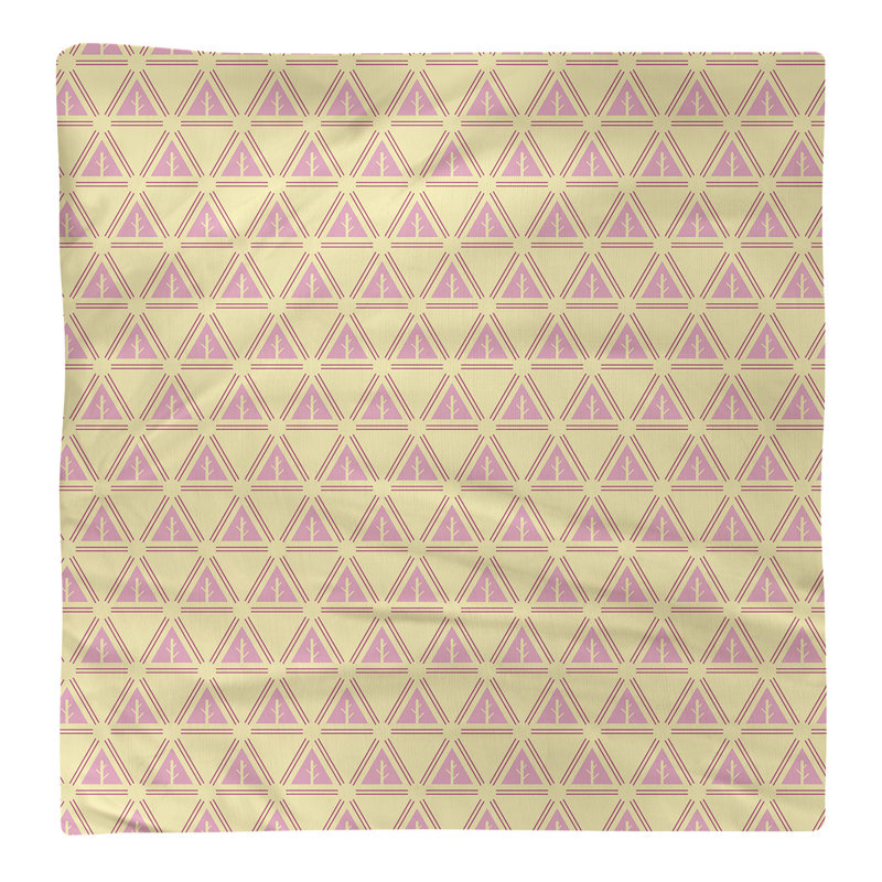 Serviette de coton à arbre minimaliste deux couleurs Barbra, H 0,1 po x l 10 po x P 10 po, Rose / Jaune, Sergé de coton