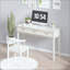 Meuble-lavabo à 3 tiroirs, coiffeuse et coiffeuse à maquillage moderne ultrabrillant, coiffeuse polyvalente pour la chambre à coucher (miroir non inclus)