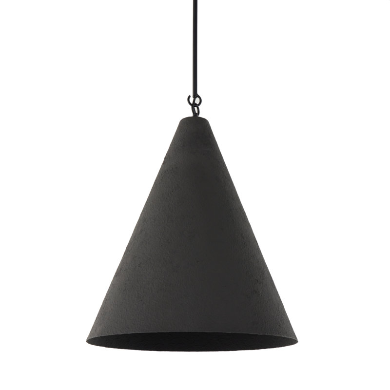 Grazia 1 - Light Pendant, Matte Black Plaster