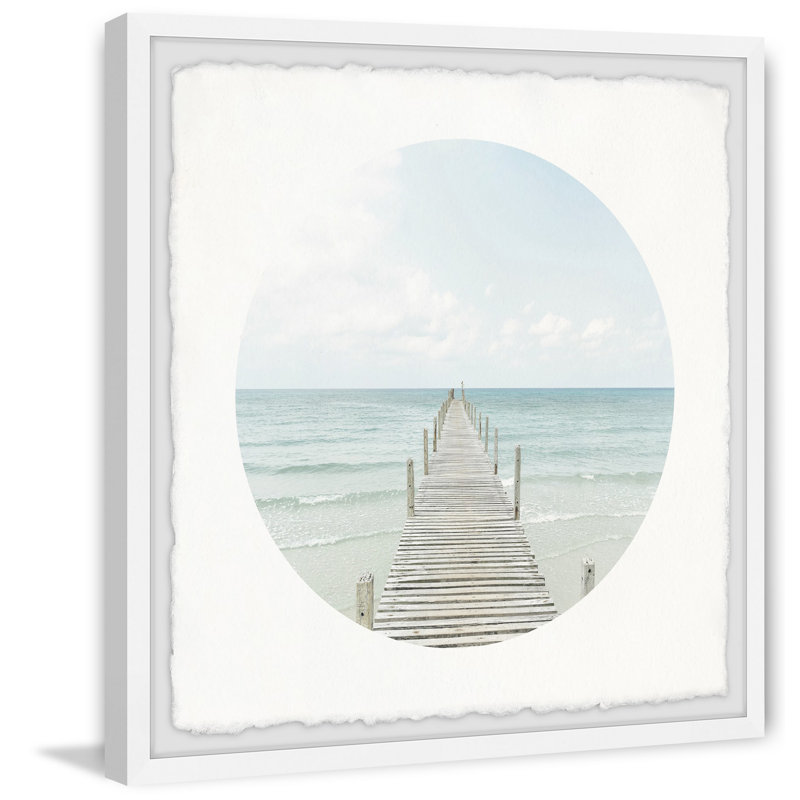 « path to sea »-cadre photo imprimé sur papier, H 18 po x l 18 po x P 1,5 po
