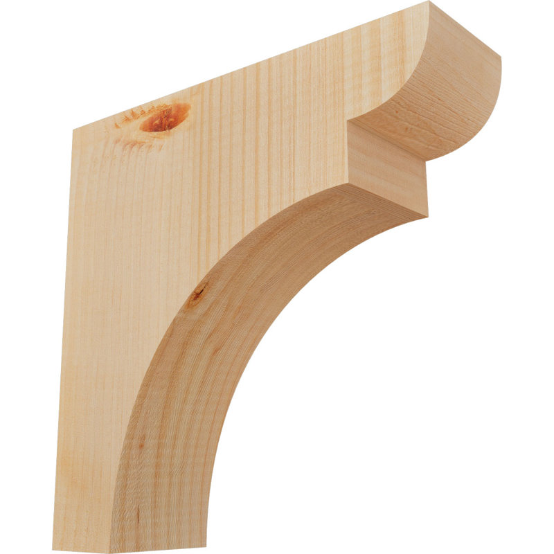 Yorktown Corbel, H 12 po x l 3,5 po x P 12 po, Sapin de Douglas, Lisse