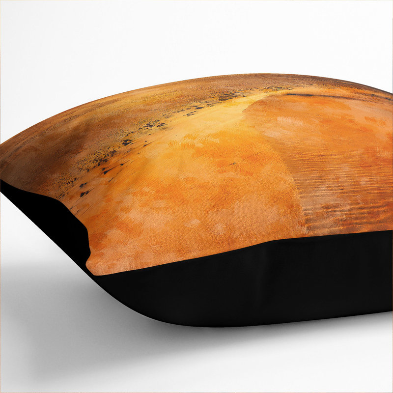 Exploring The Desert In Namibia Painting Square Throw Cushion, 55cm H x 55cm W x 20cm D, Black
