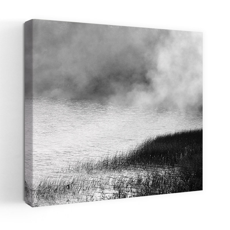 «Riis - Lake in Fog», art mural côtier abstrait, H 24 po x l 24 po