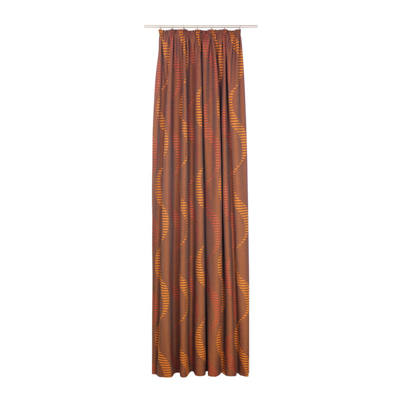 Pearson Pencil Pleat, Single Curtain, opaque, 132cm Width x 255cm Drop, Red