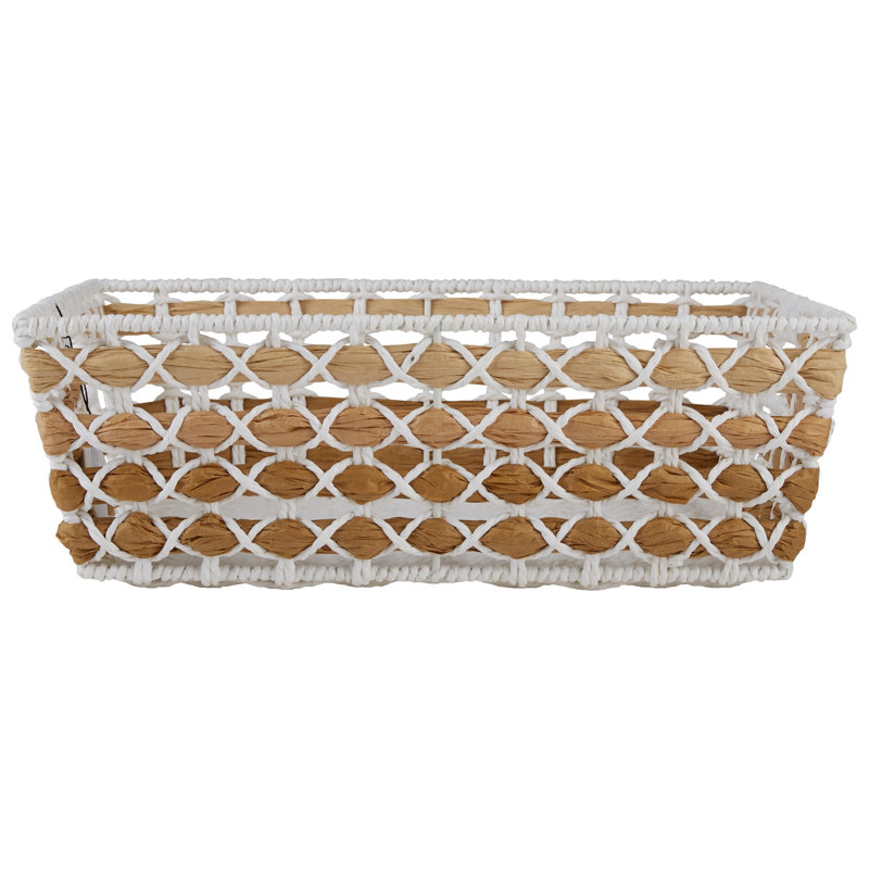  Large Shelf Woven Tote, 4.9" H x 14.96" W x 12.99" D