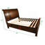 Lit double capitonné en cristal SOPHIA fabriqué en bois de couleur grise