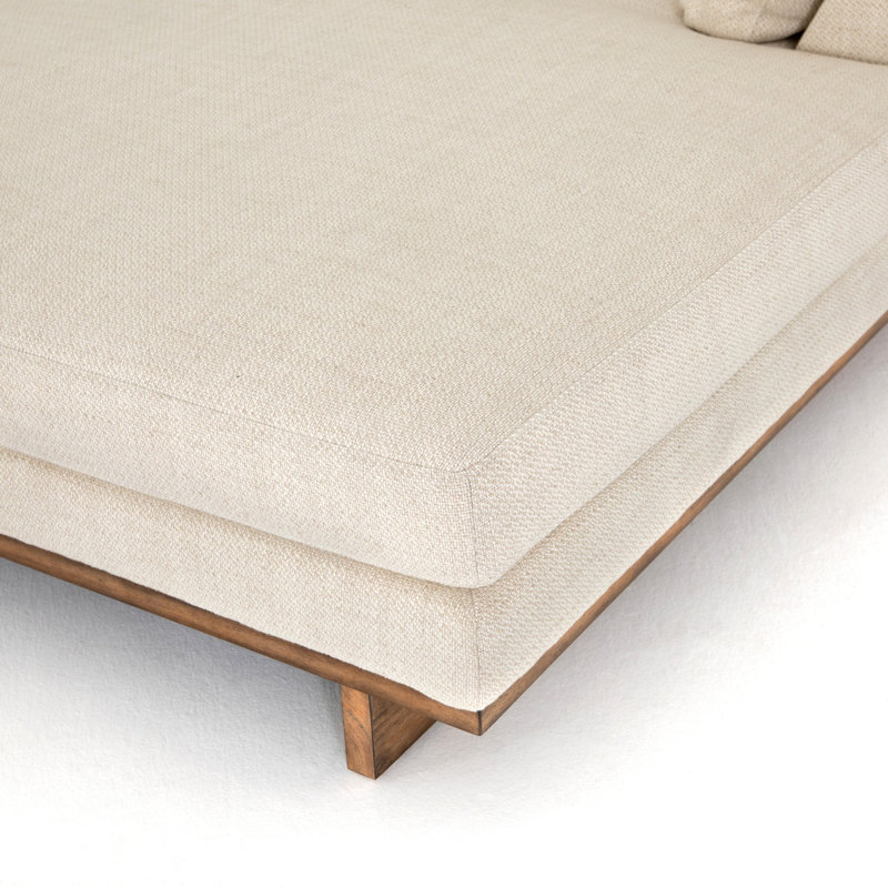 Everly Chaise Sectional, Right Hand Facing, 32" H x 133" W x 86" D, Irving Taupe Polyester Blend