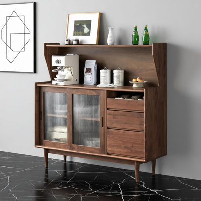 Multi-functional storage solid wood sideboard