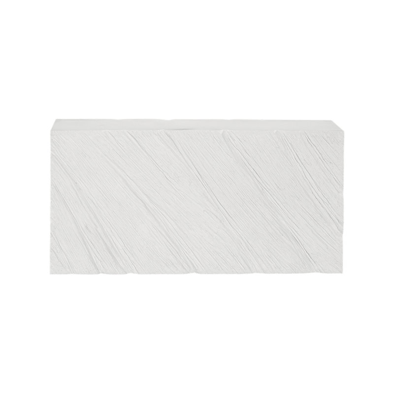Shear Console Table, Rectangle, White Stone