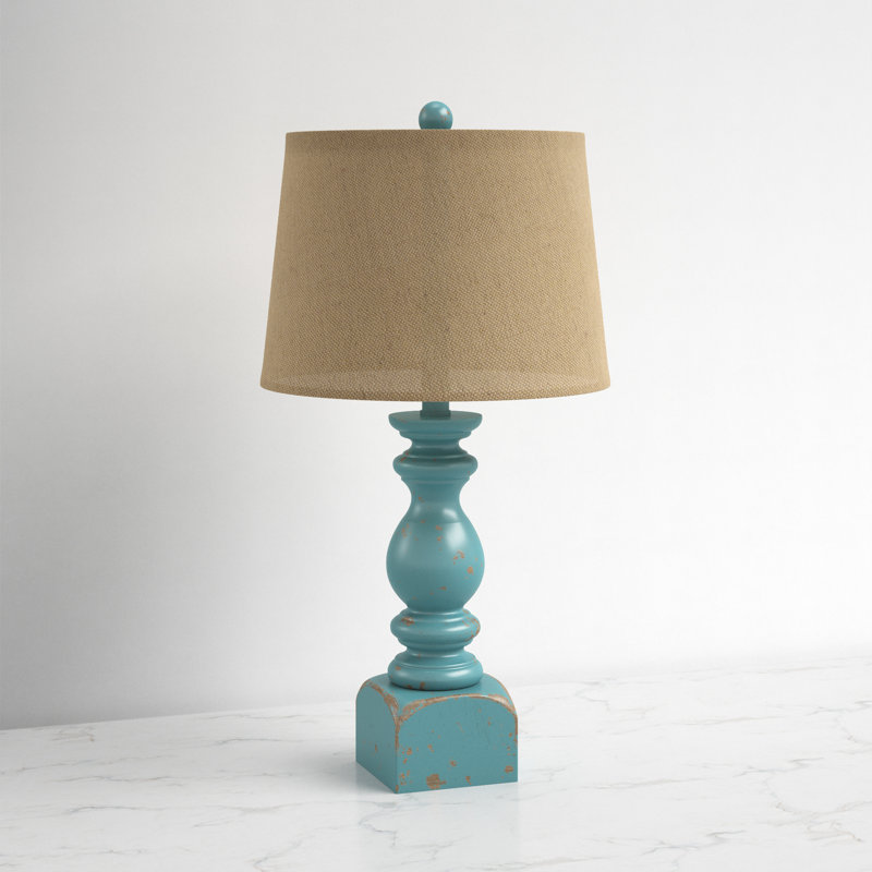 Quarles Resin Table Lamp, Blue