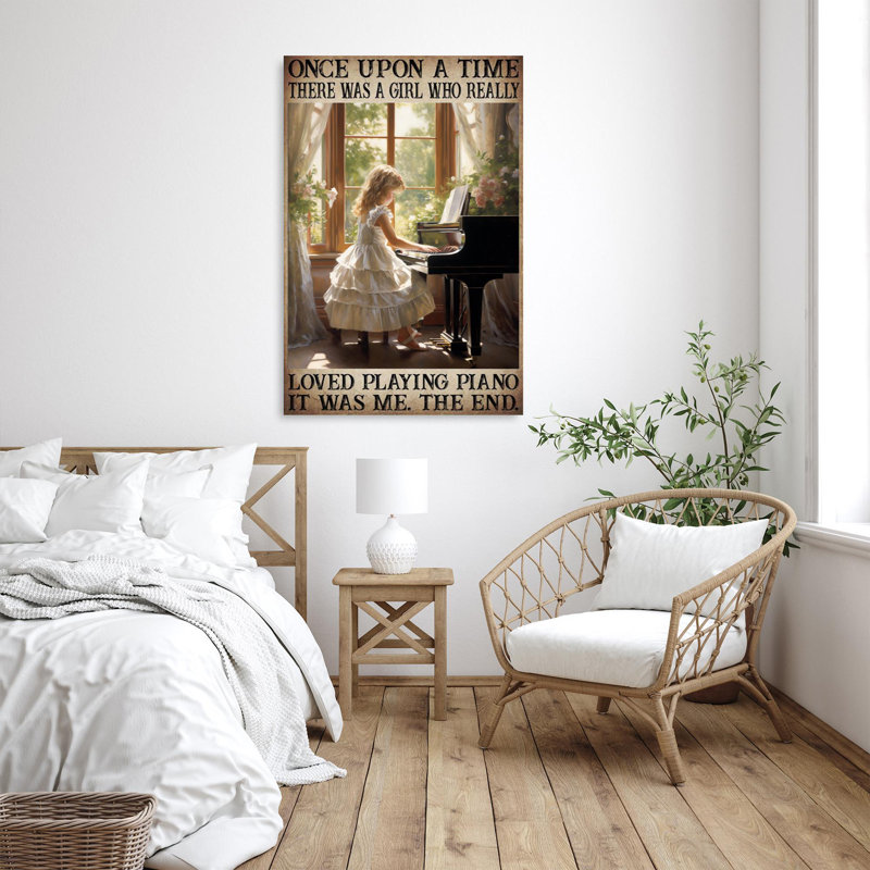 A Girl Loved Playing Piano 1, H 14 po x l 11 po x P 1,25 po