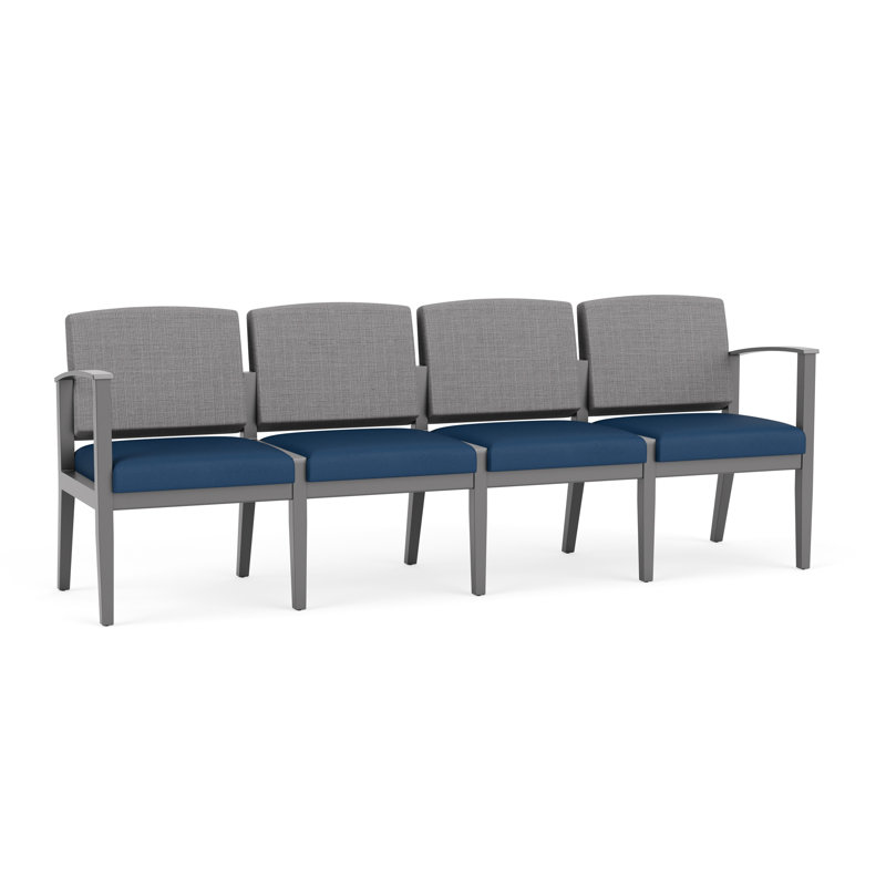 Siège tandem 4 places Amherst, Étain, Chambray gris / Patriot Plus Blue Ridge