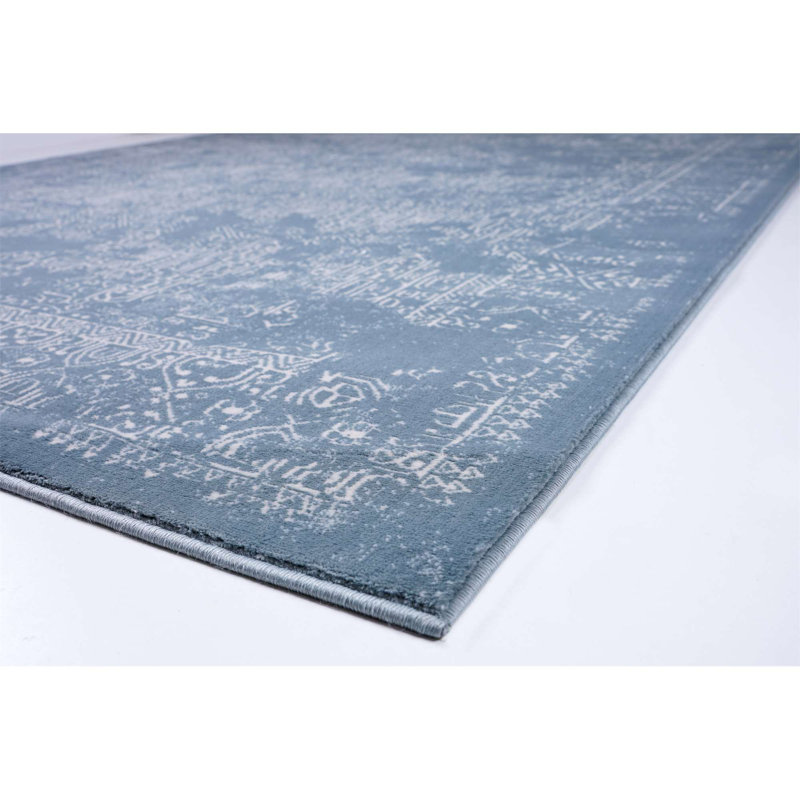 Tapis bleu Rundle, Rectangle 5 pi 3 po x 7 pi 7 po