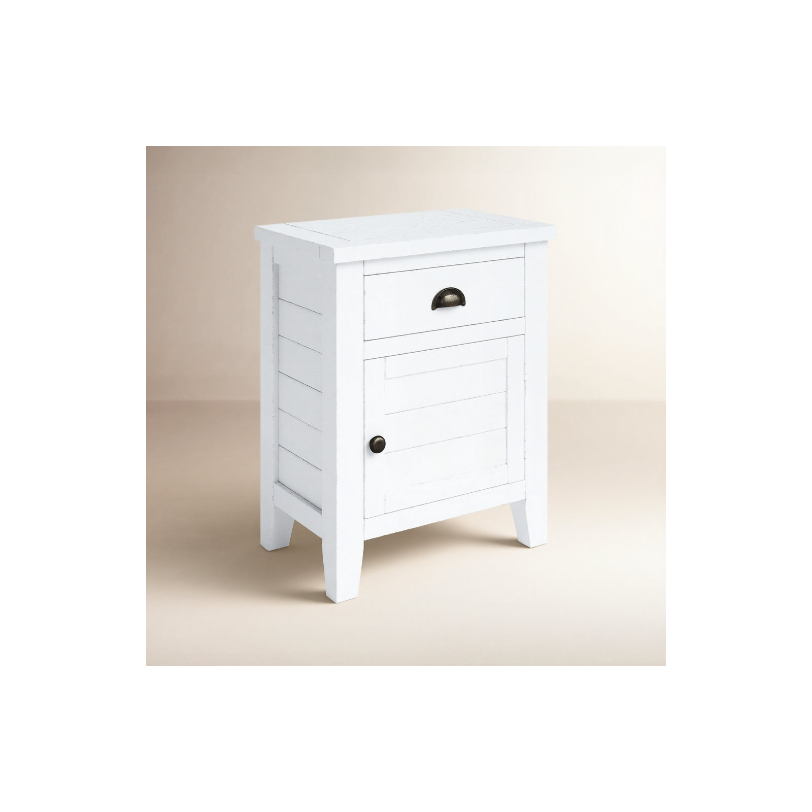 Castile 1 - Drawer Nightstand, Weathered White
