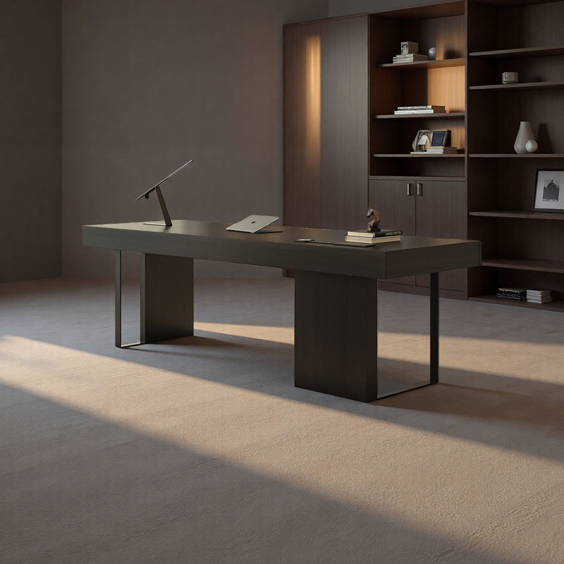 High-End Luxury Rectangular Desk, 29.52" H x 86.61" W x 27.55" D