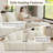 Makassar 106” Upholstered Sofa Modular Square Arm Foam Sectional With Ottoman-2064531941