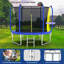 Trampoline 8FT avec panier de basketball, trampoline d'extérieur renforcé de type ASTM avec filet d'enclos